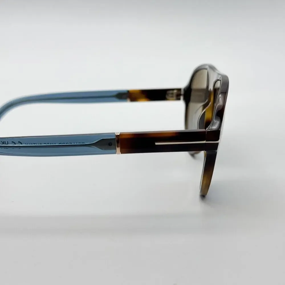 Tom Ford Sunglasses Quincy TF1080 53F Havana Aviator Brown Gradient Lens 59mm